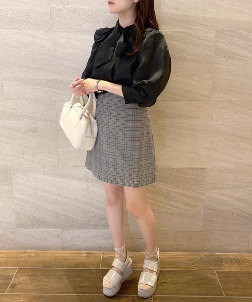 one after another NICE CLAUP(ワンアフターアナザーナイスクラップ)の「2Wayボウタイブラウス(シャツ/ブラウス・レディース・ブラック/ベージュ/アイボリー/ブラック系その他・FREE)」の17枚目の写真
