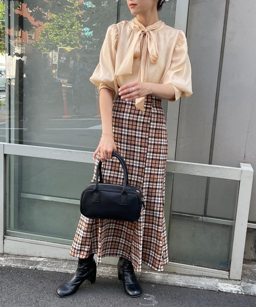 one after another NICE CLAUP(ワンアフターアナザーナイスクラップ)の「2Wayボウタイブラウス(シャツ/ブラウス・レディース・ブラック/ベージュ/アイボリー/ブラック系その他・FREE)」の9枚目の写真