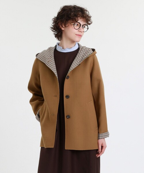 新品　マッキントッシュフィロソフィー　ウールダブルフーデットコート MACKINTOSH PHILOSOPHY｜【WEB&一部店舗限定】ダブルクロス