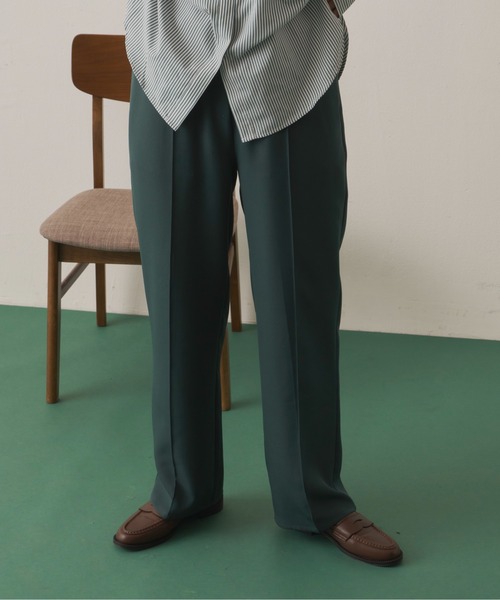 Aunt Marie's（アントマリーズ）の「センタープリーツイージーパンツ / 低身長向けＳサイズ有（その他パンツ・レディース・アイボリー/ブラウン/グリーン/カーキ・FREE/S）」の4枚目の写真