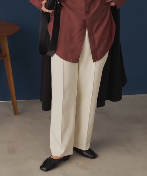 Aunt Marie's（アントマリーズ）の「センタープリーツイージーパンツ / 低身長向けＳサイズ有（その他パンツ・レディース・アイボリー/ブラウン/グリーン/カーキ・FREE/S）」の14枚目の写真