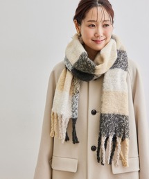 ROPE' PICNIC | 【WEB限定カラー:オレンジ】バルキーフリンジチェックストール(ストール/ショール)