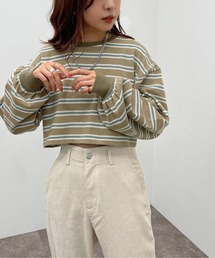 apres jour mignon | マルチボーダーショートロンＴ【ZOZOTOWN限定アイテム】(Tシャツ/カットソー)