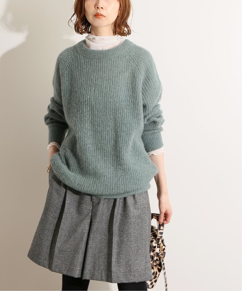 IENA LA BOUCLE(イエナラブークル)の「IENA LA BOUCLE BabyAlpaka混 畦プルオーバー◆(ニット/セーター・レディース・ライトグレー/ネイビー/グレー/グリーン・FREE)」の3枚目の写真