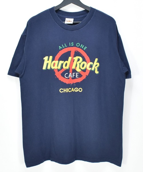 VINTAGE(ヴィンテージ)の「【ヴィンテージ古着】Hard Rock CAFE/ハードロックカフェ ロゴ プリントTシャツ USA製(Tシャツ/カットソー・メンズ・ネイビー・LARGE)」の1枚目の写真