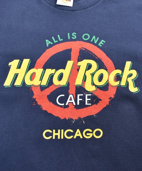 VINTAGE(ヴィンテージ)の「【ヴィンテージ古着】Hard Rock CAFE/ハードロックカフェ ロゴ プリントTシャツ USA製(Tシャツ/カットソー・メンズ・ネイビー・LARGE)」の3枚目の写真