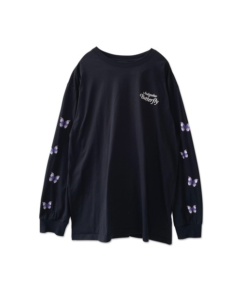 ANDGEEBEE(アンジービー)の「UNISEX バタフライロンT(Tシャツ/カットソー・レディース・ブラック/ホワイト・MEDIUM)」の6枚目の写真
