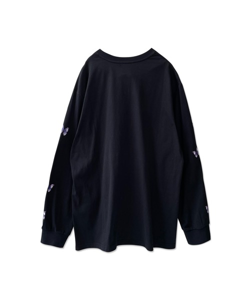 ANDGEEBEE(アンジービー)の「UNISEX バタフライロンT(Tシャツ/カットソー・レディース・ブラック/ホワイト・MEDIUM)」の4枚目の写真