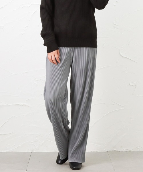 NAVY（ネイビー）の「NAVY ネイビー セルフカットプリーツパンツ（その他パンツ・レディース・カーキ/ブラウン/ブラック/オレンジ/グレー・L/M）」の3枚目の写真