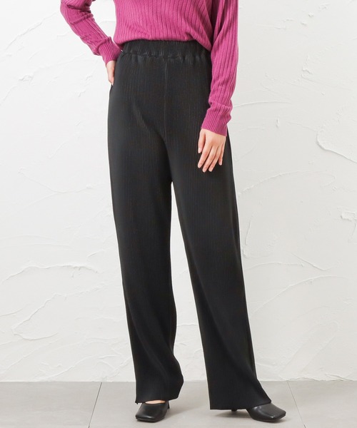 NAVY（ネイビー）の「NAVY ネイビー セルフカットプリーツパンツ（その他パンツ・レディース・カーキ/ブラウン/ブラック/オレンジ/グレー・L/M）」の2枚目の写真