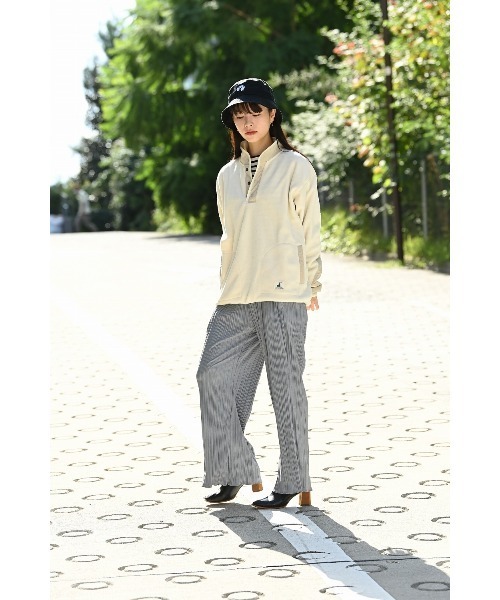 NAVY（ネイビー）の「NAVY ネイビー セルフカットプリーツパンツ（その他パンツ・レディース・カーキ/ブラウン/ブラック/オレンジ/グレー・L/M）」の8枚目の写真