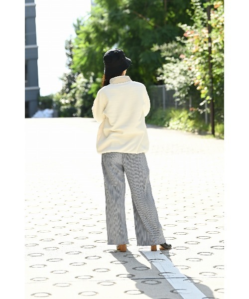 NAVY（ネイビー）の「NAVY ネイビー セルフカットプリーツパンツ（その他パンツ・レディース・カーキ/ブラウン/ブラック/オレンジ/グレー・L/M）」の9枚目の写真