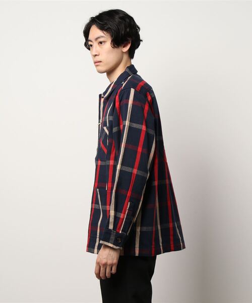 HOUSTON(ヒューストン)の「【HOUSTON】UK CHECK RAISED COVERALL(カバーオール・メンズ・ブラウン/グリーン/ネイビー・MEDIUM/X-LARGE/LARGE)」の4枚目の写真