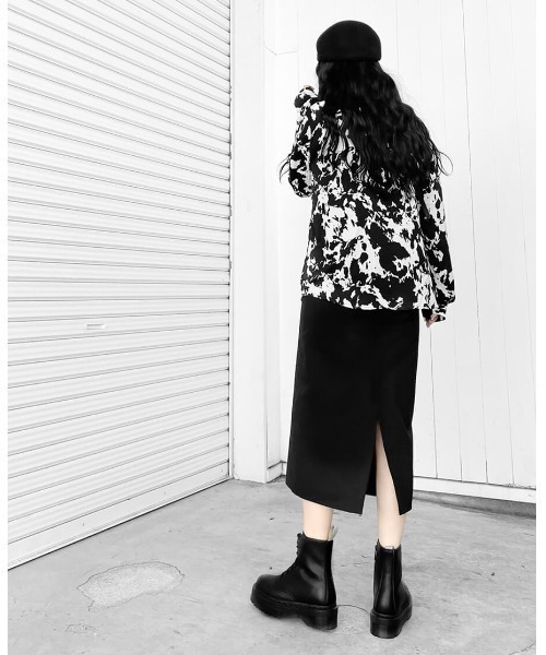 LVEU.（ラブユ.）の「Monotone pattern shirt / モノトーン柄シャツ(Ai select)（シャツ/ブラウス・レディース・ブラック・FREE）」の7枚目の写真