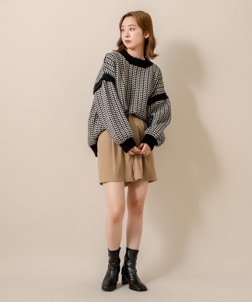 mline（エムライン）の「[mline] WEB限定 2WAYジャガードニット（ニット/セーター・レディース・ブラック/オリーブ・FREE）」の18枚目の写真