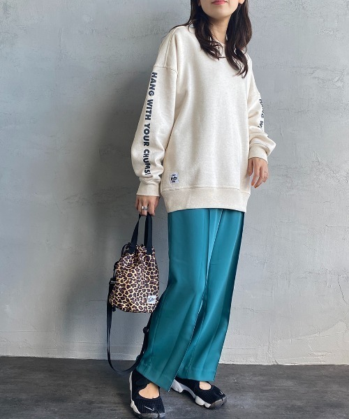 CHUMS（チャムス）の「[CHUMS/チャムス] 別注 バックサークルロゴプリント クルーネックスウェット（スウェット・レディース・グレー/ナチュラル・S/M/L/XL）」の13枚目の写真