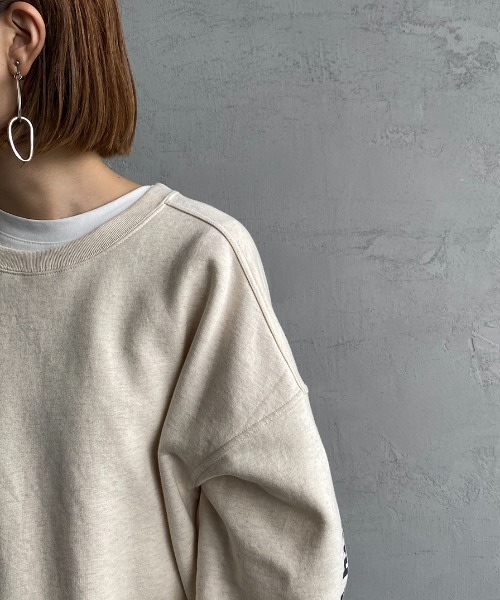 CHUMS（チャムス）の「[CHUMS/チャムス] 別注 バックサークルロゴプリント クルーネックスウェット（スウェット・レディース・グレー/ナチュラル・S/M/L/XL）」の6枚目の写真