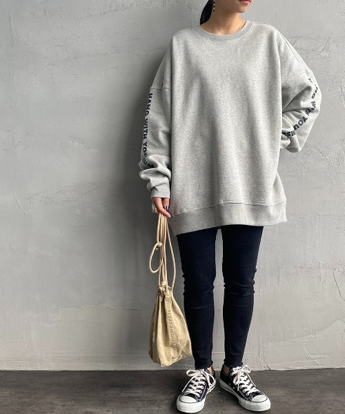 CHUMS（チャムス）の「[CHUMS/チャムス] 別注 バックサークルロゴプリント クルーネックスウェット（スウェット・レディース・グレー/ナチュラル・S/M/L/XL）」の16枚目の写真