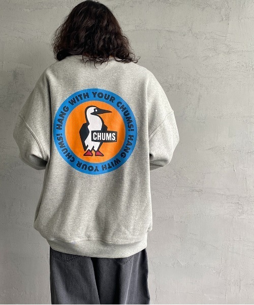 CHUMS（チャムス）の「[CHUMS/チャムス] 別注 バックサークルロゴプリント クルーネックスウェット（スウェット・レディース・グレー/ナチュラル・S/M/L/XL）」の18枚目の写真