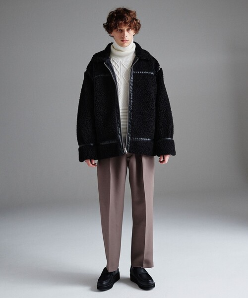 tk.TAKEO KIKUCHI（ティーケータケオキクチ）の「◆B-3カーリーボアブルゾン（ブルゾン・メンズ・ライトベージュ/ブラック・02/66/03）」の17枚目の写真