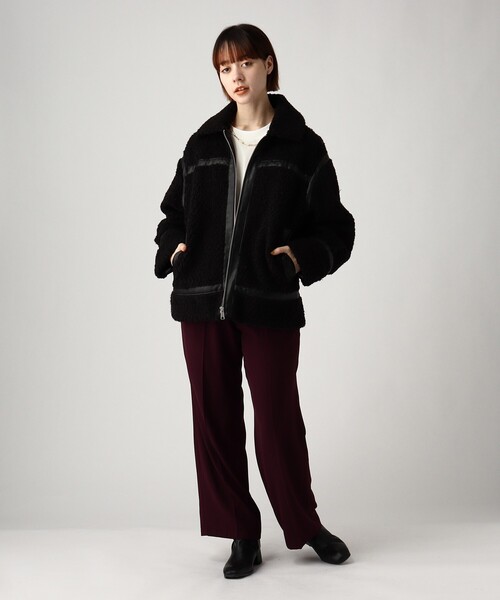 tk.TAKEO KIKUCHI（ティーケータケオキクチ）の「◆B-3カーリーボアブルゾン（ブルゾン・メンズ・ライトベージュ/ブラック・02/66/03）」の21枚目の写真