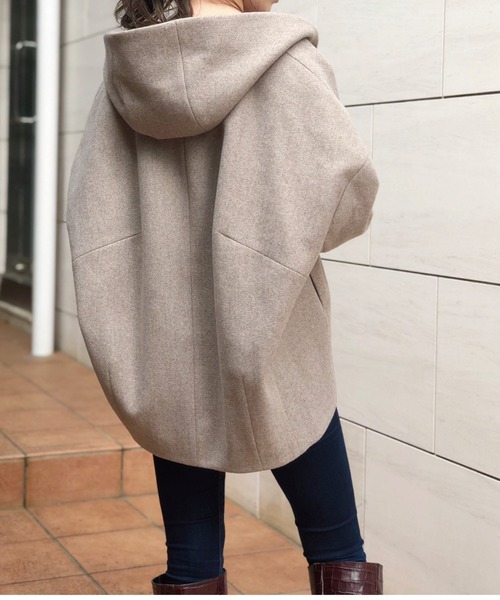 Banner Barrett(バナーバレット)の「ウールライクショートフーディー(その他アウター・レディース・モカ/ネイビー/ベージュ・38)」の15枚目の写真