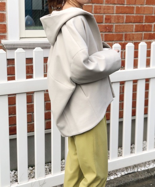 Banner Barrett(バナーバレット)の「ウールライクショートフーディー(その他アウター・レディース・モカ/ネイビー/ベージュ・38)」の9枚目の写真