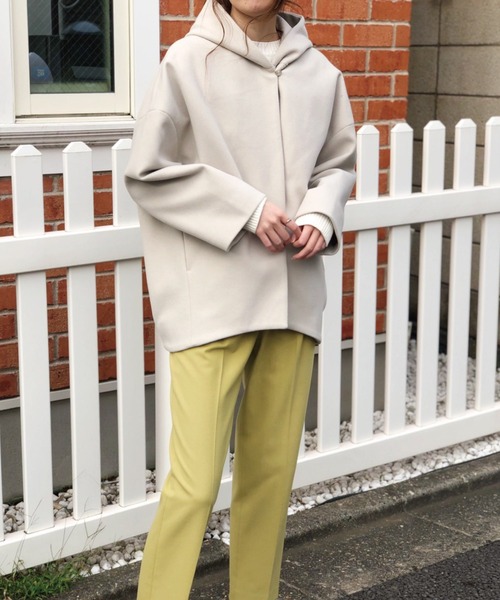 Banner Barrett(バナーバレット)の「ウールライクショートフーディー(その他アウター・レディース・モカ/ネイビー/ベージュ・38)」の10枚目の写真