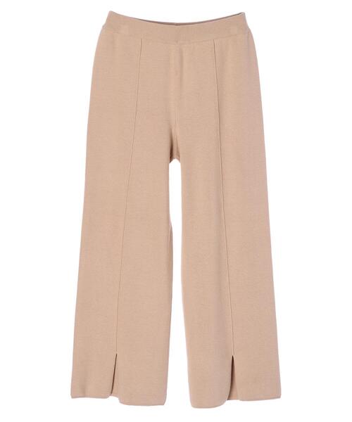 CRAFT STANDARD BOUTIQUE(クラフトスタンダードブティック)の「ミラノリブフレアパンツ *(その他パンツ・レディース・ブラック/キャメル/グレイッシュベージュ/テラコッタ・M/L)」の9枚目の写真
