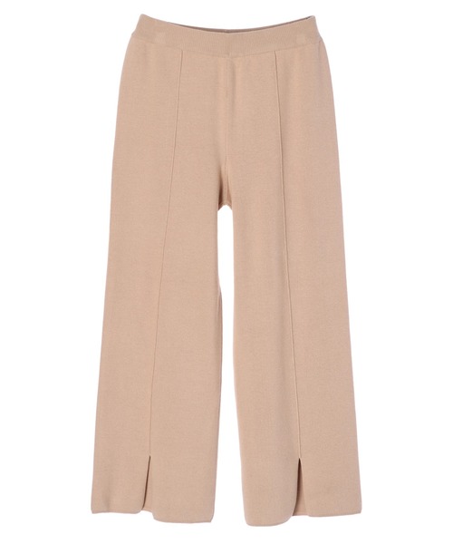 CRAFT STANDARD BOUTIQUE(クラフトスタンダードブティック)の「ミラノリブフレアパンツ *(その他パンツ・レディース・ブラック/キャメル/グレイッシュベージュ/テラコッタ・M/L)」の6枚目の写真