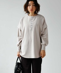 LUPILIEN | ダンボール天竺編みフロントボタンプルオーバー(Tシャツ/カットソー)