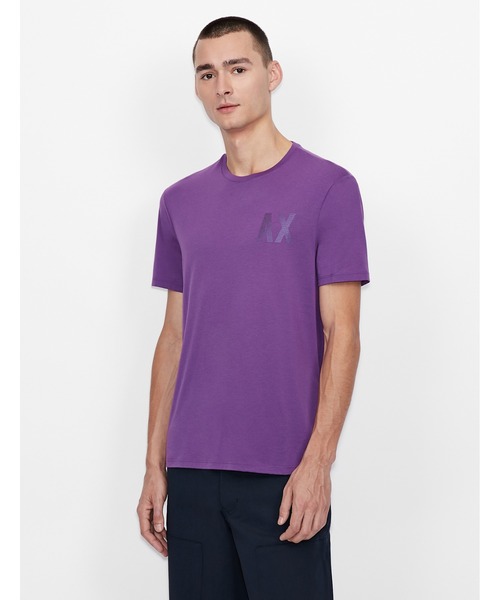 【A|X アルマーニ エクスチェンジ】AXロゴ　半袖クルーネックTシャツ/REGULAR