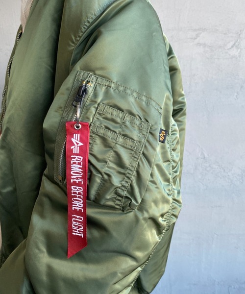 ※ALPHA（アルファ）の「[ALPHA/アルファ] MA-1 ナイロンミリタリージャケット（MA-1・レディース・オリーブ/ブラック・M/L）」の20枚目の写真