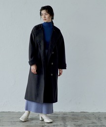 miette | ﾌｪｲｸｳｰﾙ襟取り外しｺｰﾄ(ステンカラーコート)