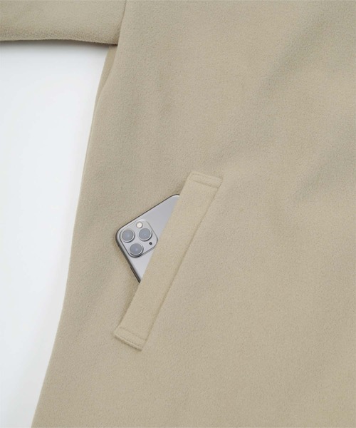 miette（ミエット）の「ﾌｪｲｸｳｰﾙ襟取り外しｺｰﾄ（ステンカラーコート・レディース・オリーブ/ダークブラウン/ブラック・FREE）」の7枚目の写真