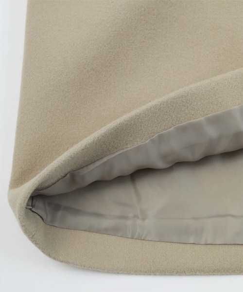 miette（ミエット）の「ﾌｪｲｸｳｰﾙ襟取り外しｺｰﾄ（ステンカラーコート・レディース・オリーブ/ダークブラウン/ブラック・FREE）」の9枚目の写真