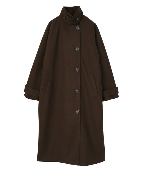 miette（ミエット）の「ﾌｪｲｸｳｰﾙ襟取り外しｺｰﾄ（ステンカラーコート・レディース・オリーブ/ダークブラウン/ブラック・FREE）」の19枚目の写真