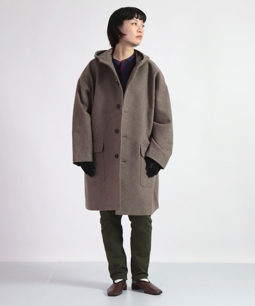 BASISBROEK（バシスブルック）の「[ BASISBROEK ] CIRCUS メルトンウールミドルパーカー（その他アウター・レディース・ブラック/ブラウン/オリーブ/ベージュ・1）」の3枚目の写真