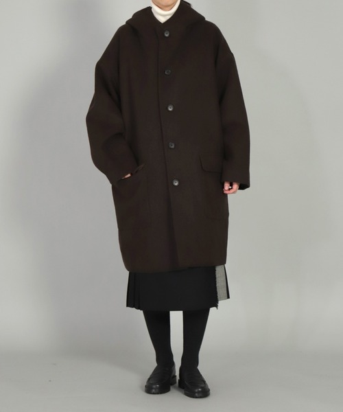 BASISBROEK（バシスブルック）の「[ BASISBROEK ] CIRCUS メルトンウールミドルパーカー（その他アウター・レディース・ブラック/ブラウン/オリーブ/ベージュ・1）」の2枚目の写真