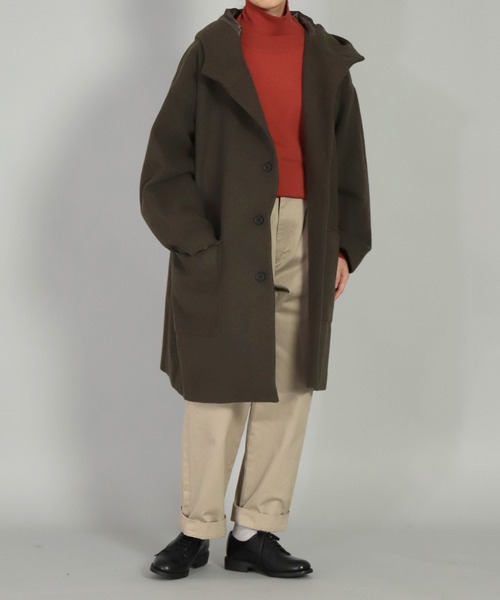 BASISBROEK（バシスブルック）の「[ BASISBROEK ] CIRCUS メルトンウールミドルパーカー（その他アウター・レディース・ブラック/ブラウン/オリーブ/ベージュ・1）」の10枚目の写真