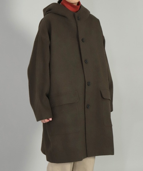 BASISBROEK（バシスブルック）の「[ BASISBROEK ] CIRCUS メルトンウールミドルパーカー（その他アウター・レディース・ブラック/ブラウン/オリーブ/ベージュ・1）」の14枚目の写真