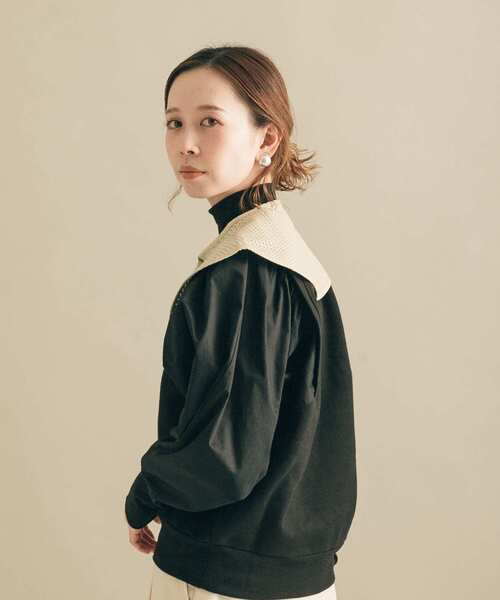 SMELLY（スメリー）の「フェイクレザーパンチングツケエリ（その他小物・レディース・ブラック/グリーン/アイボリー・-）」の4枚目の写真