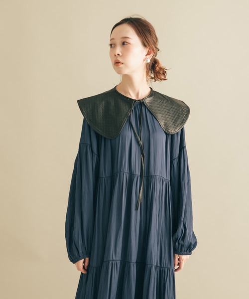 SMELLY（スメリー）の「フェイクレザーパンチングツケエリ（その他小物・レディース・ブラック/グリーン/アイボリー・-）」の18枚目の写真