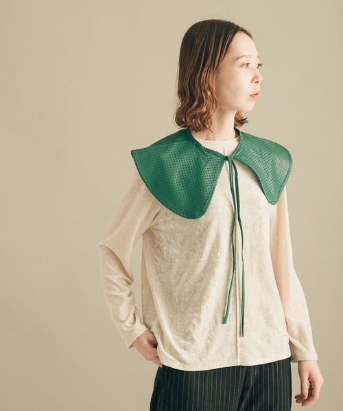 SMELLY（スメリー）の「フェイクレザーパンチングツケエリ（その他小物・レディース・ブラック/グリーン/アイボリー・-）」の22枚目の写真