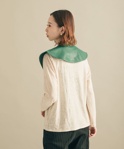 SMELLY（スメリー）の「フェイクレザーパンチングツケエリ（その他小物・レディース・ブラック/グリーン/アイボリー・-）」の11枚目の写真