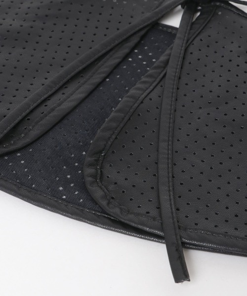 SMELLY（スメリー）の「フェイクレザーパンチングツケエリ（その他小物・レディース・ブラック/グリーン/アイボリー・-）」の10枚目の写真