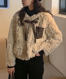 FRP | YUGA フェイクファー　ボア　 ジャケットコート(ブルゾン)