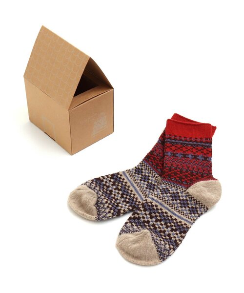 BREEZE（ブリーズ）の「ノルディックソックス（ソックス/靴下・キッズ・グリーン/レッド・15 /21/24/18）」の2枚目の写真