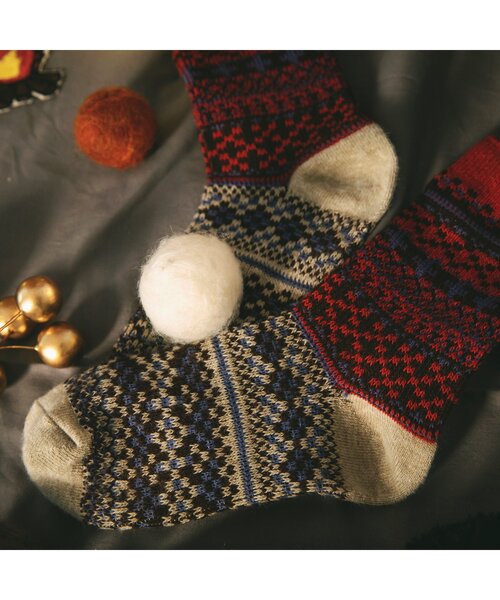 BREEZE（ブリーズ）の「ノルディックソックス（ソックス/靴下・キッズ・グリーン/レッド・15 /21/24/18）」の4枚目の写真