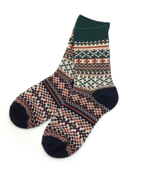 BREEZE（ブリーズ）の「ノルディックソックス（ソックス/靴下・キッズ・グリーン/レッド・15 /21/24/18）」の8枚目の写真